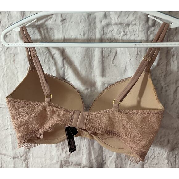 Victoria's Secret Bombshell Lace Push-up Plunge Bra 32 DD Mauve - Picture 2 of 6